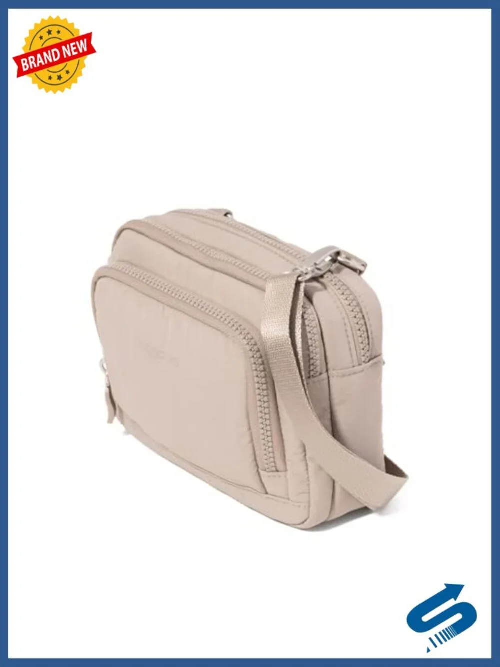 Baggallini Triple Zip RFID Crossbody Wallet Convertible Belt Bag